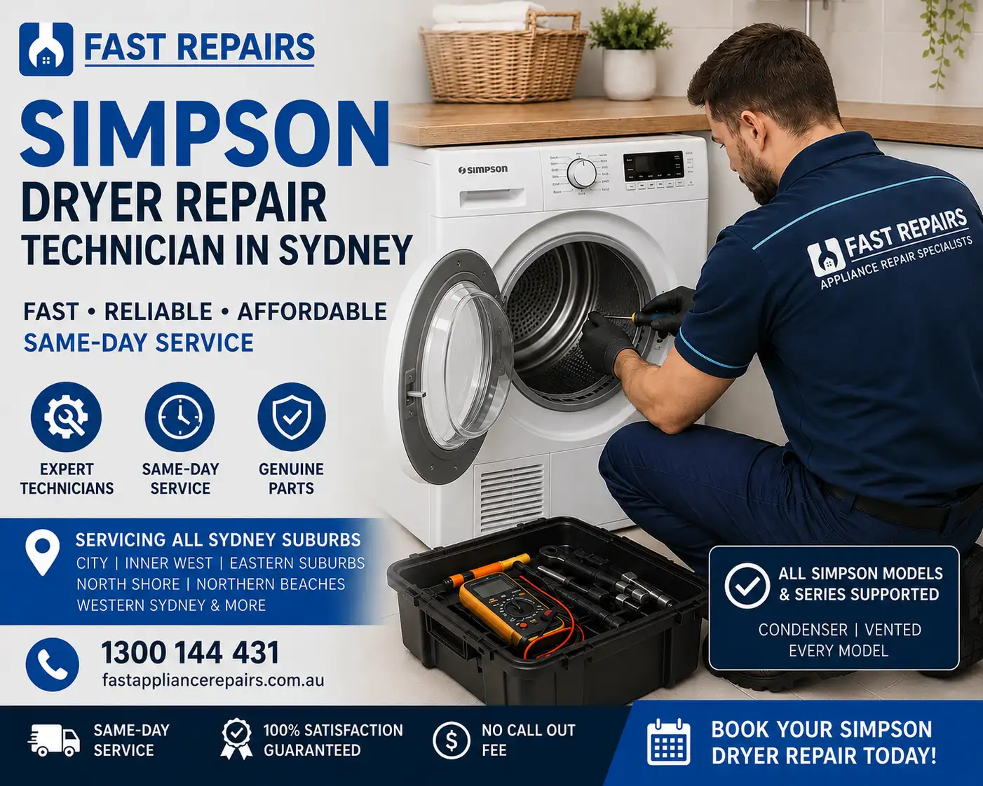Simpson Dryer Repair Sydney Technician
