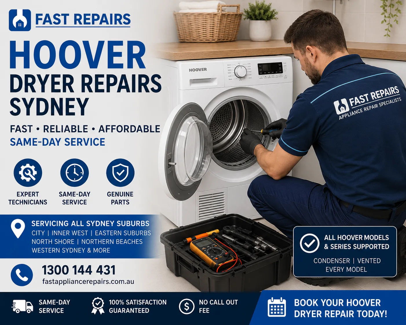 Hoover Dryer Repair Sydney Technician