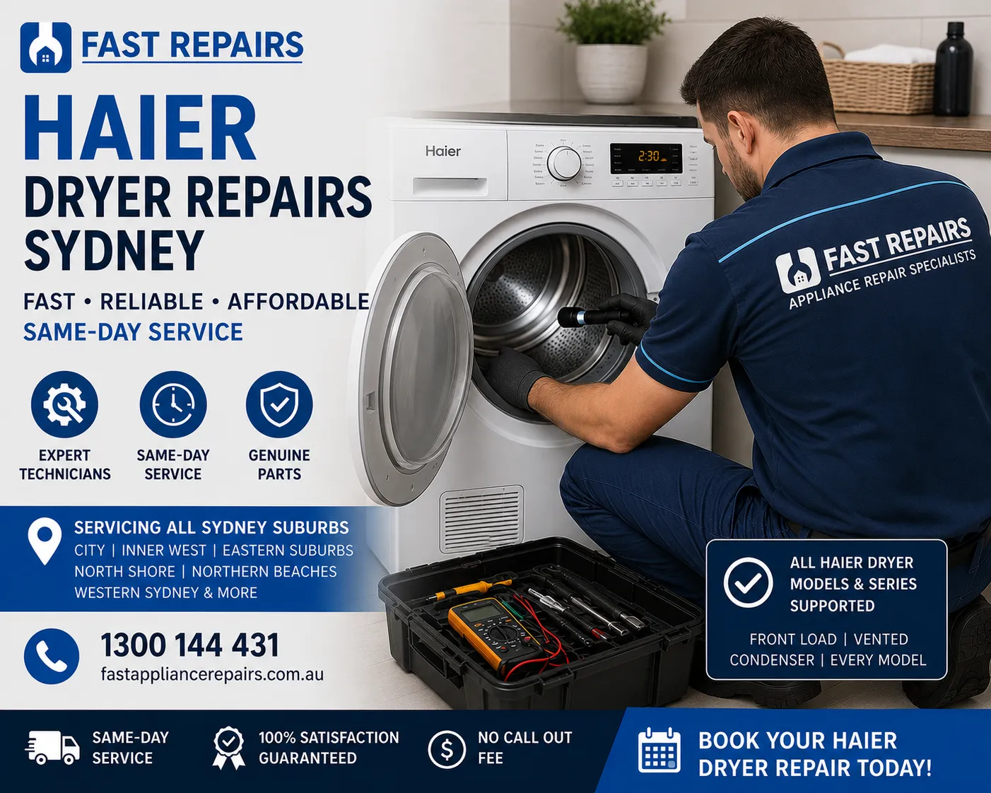 Haier Dryer Repair Sydney Technician