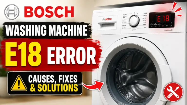 Bosch Washing Machine E18 Error