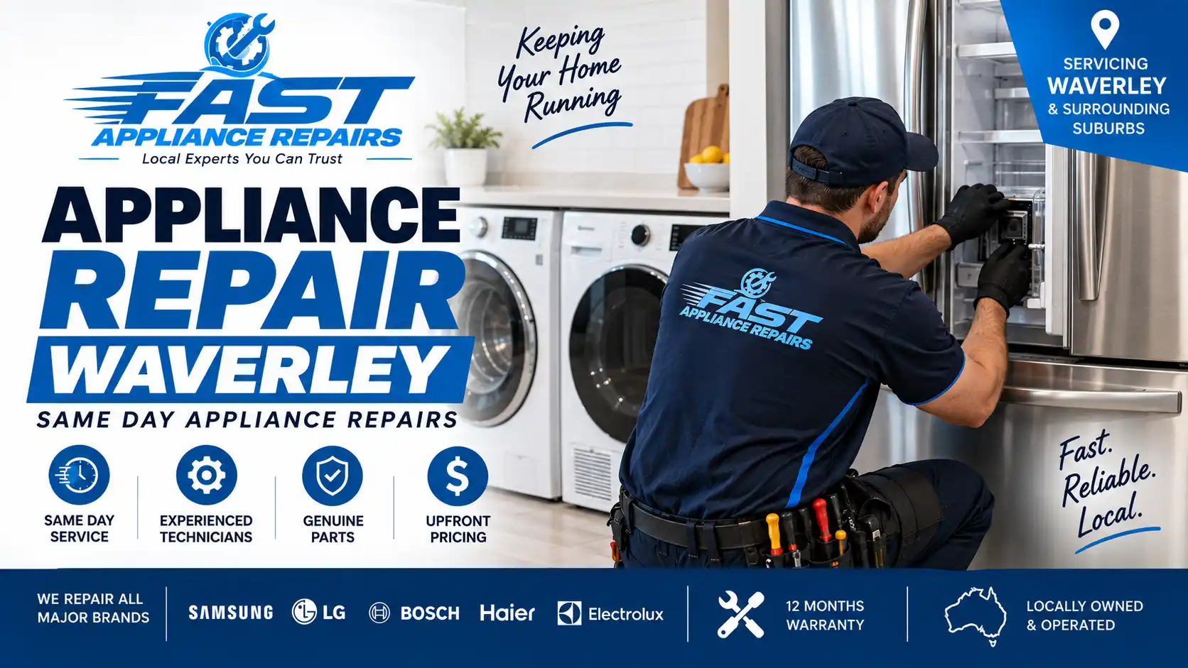 Appliance Repair Waverley Technician Servicing Home Appliance