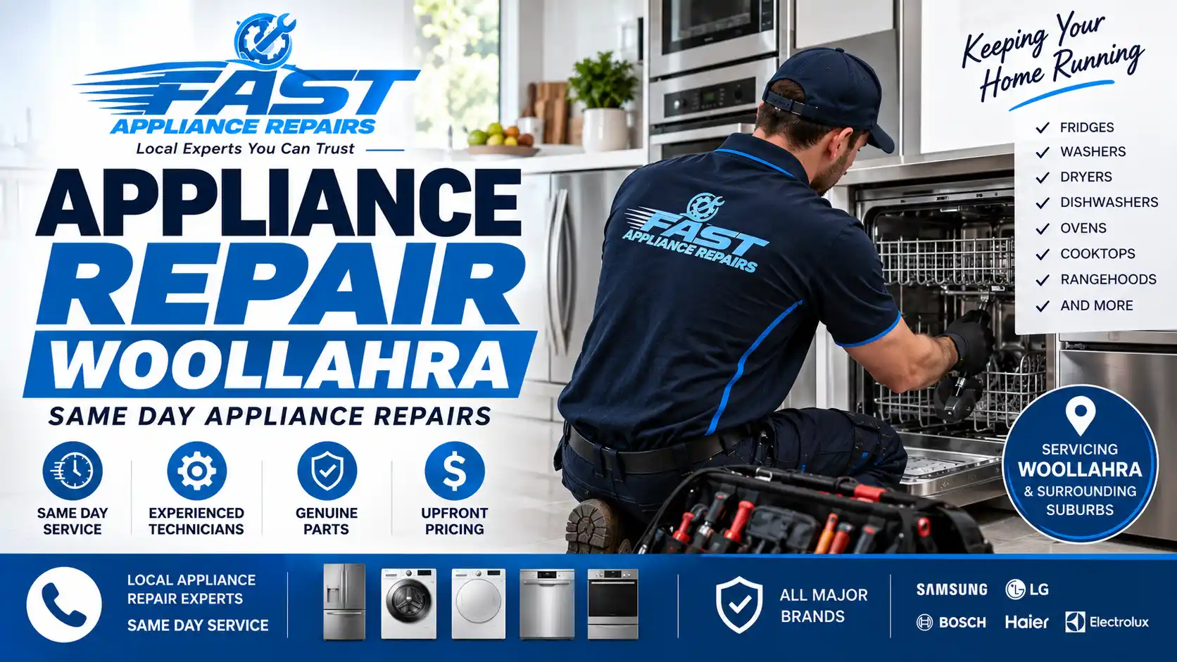 Appliance Repair Woollahra Technician Servicing Home Appliance