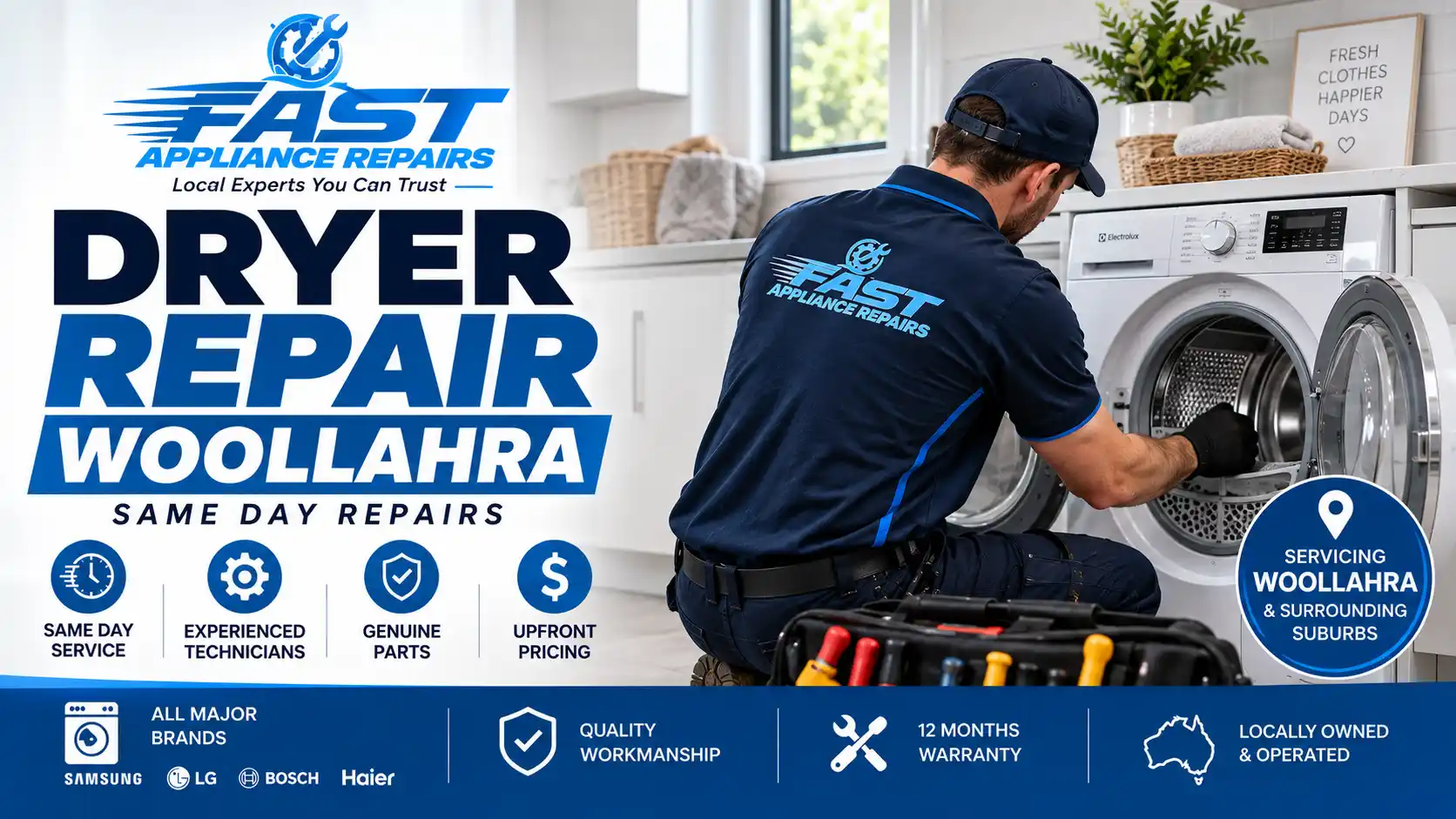 Dryer Repair Woollahra Technician Servicing Clothes Dryer