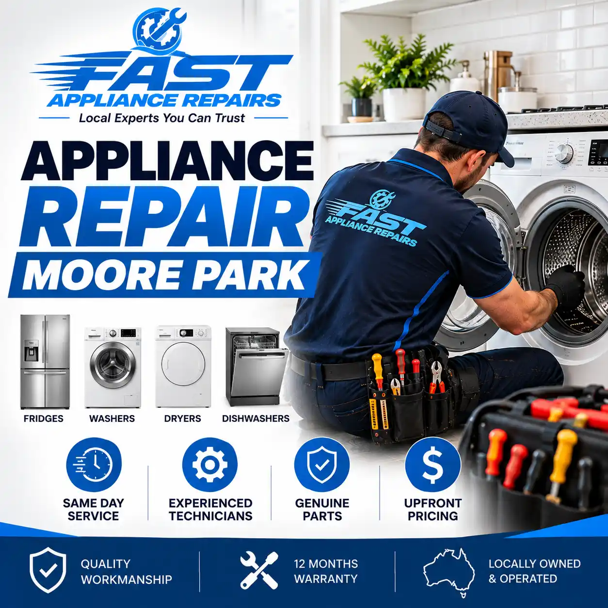 Appliance Repair Moore Park Technician Servicing Home Appliance