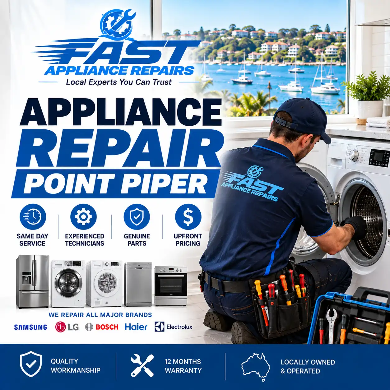 Appliance Repair Point Piper Technician Servicing Luxury Home Appliance